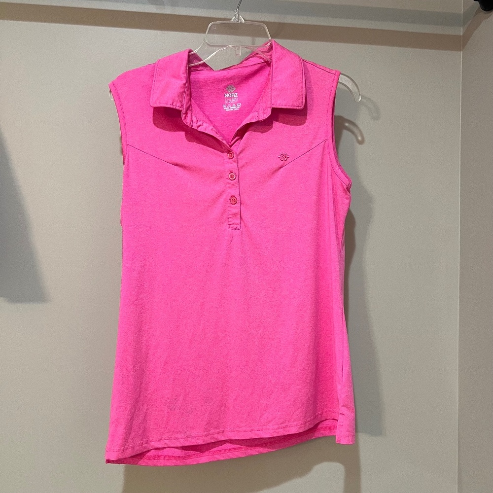 Mofiz brand ladies sleevless gold shirt size US medium